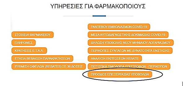 Nέες εφαρμογές για τον φαρμακοποιό στην πύλη ΕΟΠΥΥ ΚΜΕΣ